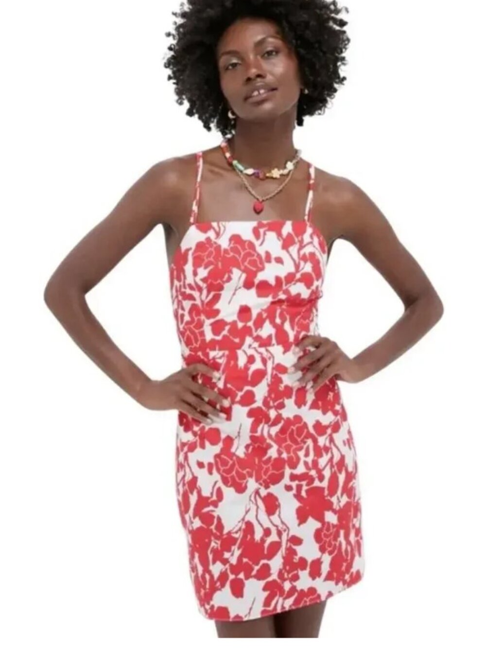 NWT Tuckernuck dress S mini red white